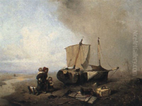 Fischersfrau Mit Zwei Kindern - view 1