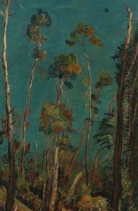 Baumlandschaft 2 by Adolf Hildenbrand
