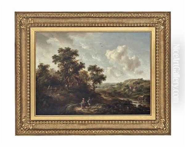 Travelers On A Country Road - view 1