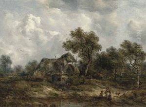 Figures On A Track Before A Cottage