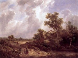 Country Folk Resting By A Pond