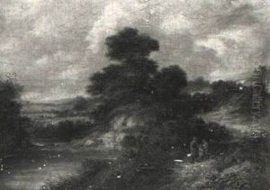 Wooded Landscape With Figures Near A River Wooded Landscape With Figures Near A River