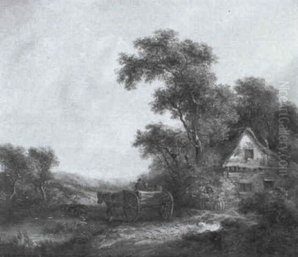 Landscape With A Cart By A Cottage - view 1
