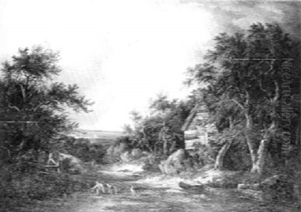 Landscape With Two Figures And A Dog - view 1