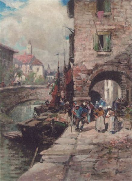 Figures On A Quay - view 1