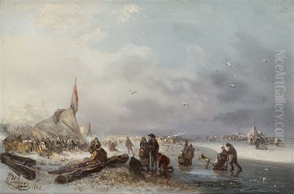 Lively Scene On The Ice - view 1
