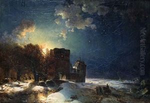 Wintry Moonlit Night