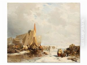 Winter"s Day On The Ice by Carl Hilgers