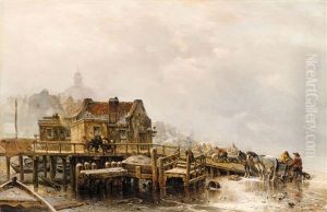 By The Niewe Stads Herbergs In Amsterdam by Carl Hilgers