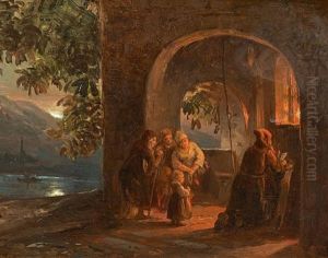 Abendandacht Am Rhein by Carl Hilgers