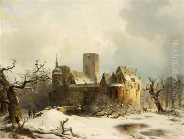 Burg In Winterlandschaft - view 1