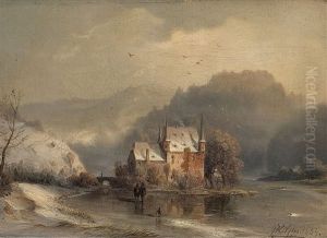 Schloss Strauweiler Bei Altenberg Im Winter