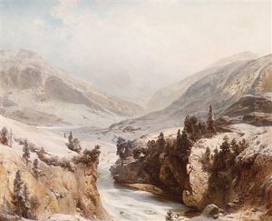 Tiroler Winterlandschaft by Carl Hilgers
