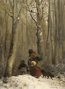 Wanderung Durch Den Winterlichen Wald by Carl Hilgers