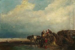 Beim Verladen Der Guter. Geschaftiges Treiben An Der Nordseekuste by Carl Hilgers