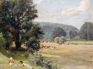Children On A Grassy Bank, Harvesting Beyond