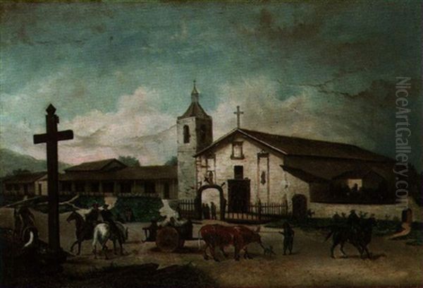 Santa Clara Mission In 1849 - view 1