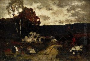 Landskap, Barbizon by Carl Fredrik Hill