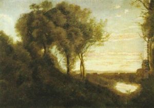 Solbelysta Kvallsmoln by Carl Fredrik Hill