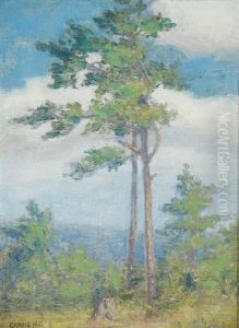 Spring Landscape With Tree by Caroline Carrie Lillian Hill