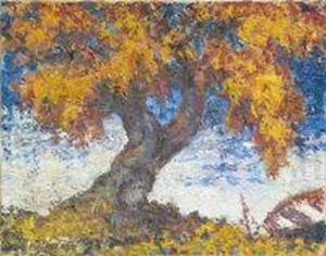 Riverside Tree, Autumn by John Mclaren Barclay