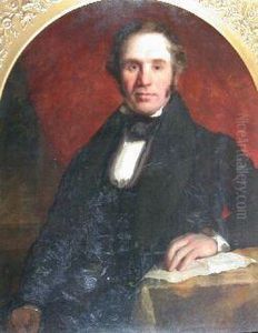 Half Length Portrait Of Walter Gowans by John Mclaren Barclay
