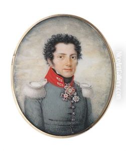 A Young Office In Red-lined Green Coat With Red Collar