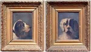 Deux Chiens De Chasse (pair)
