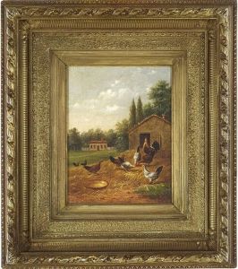 Farmyard Scene by Howard L. Hill