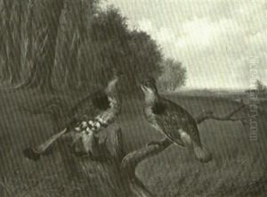 A Pair Of Grouse In A Landscape