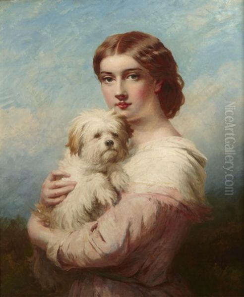 A Young Lady And Her Dog - view 1