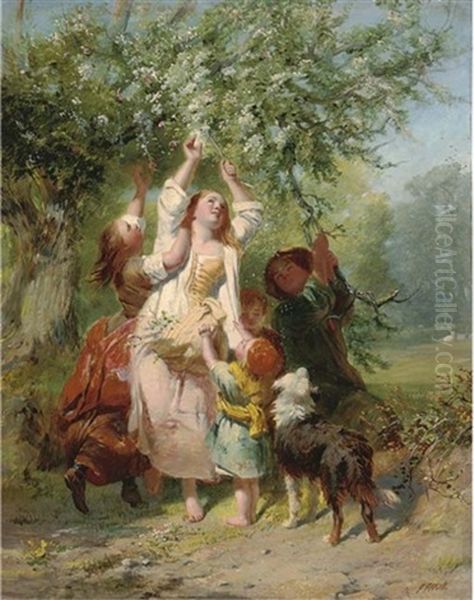 Springtime Blossom Gatherers - view 1