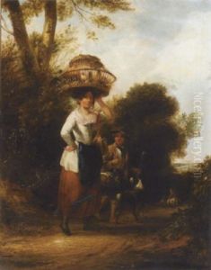 On The Way To Market by James John Hill