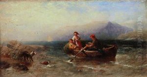 Coastal Scene With Figure In A Boat Coastal Scene With Figure In A Boat