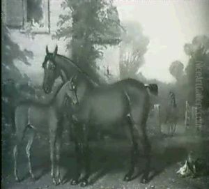 Mare And Foal by James John Hill