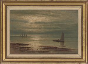 Fishing Boats At Sunset by William Barclay