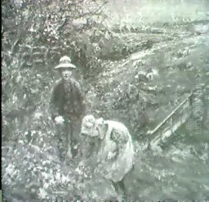 Gathering Primroses by Rowland Henry Hill