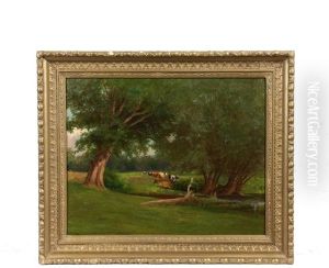 Meadow Scene With Cows Meadow Scene With Cows