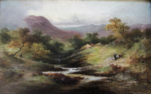 Figures In Highland Landscapes by J Barcley