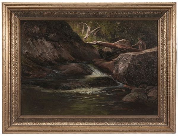 Fisherman At A Cascade - view 1