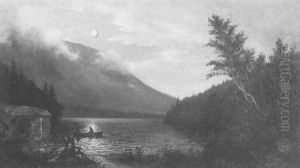 On The Lake By The Light Of The Moon by Edward Hill