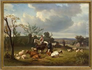 Bucolic New England Landscape by Thomas Hill
