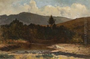 New Hampshire Landscape With Stream by Thomas Hill