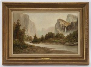 Yosemite (bridal Veil Falls) by Thomas Hill