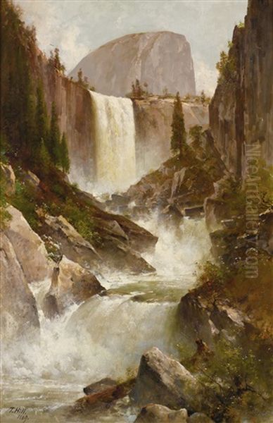 Vernal Falls, Half Dome, Yosemite - view 1