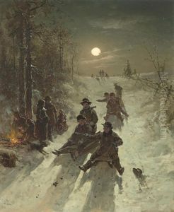 Tobogganing by Thomas Hill