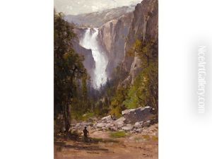 The Cascades, Yosemite by Thomas Hill