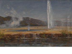 Old Faithful, Yellowstone by Thomas Hill