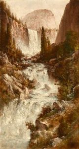 Yosemite Valley, Vernal Falls by Thomas Hill