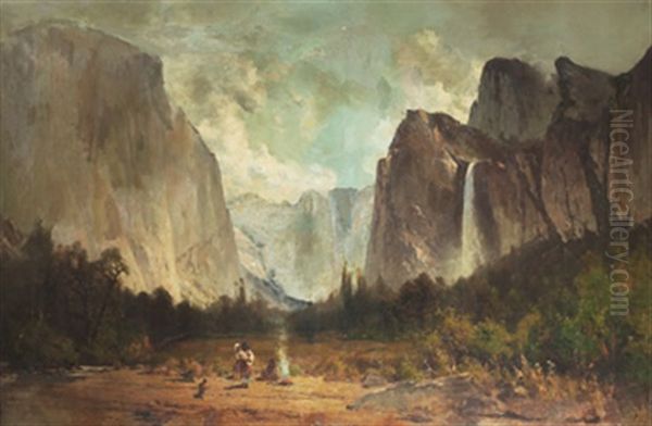 Dalgang I Yosemite Med Rastande Indianer - view 1